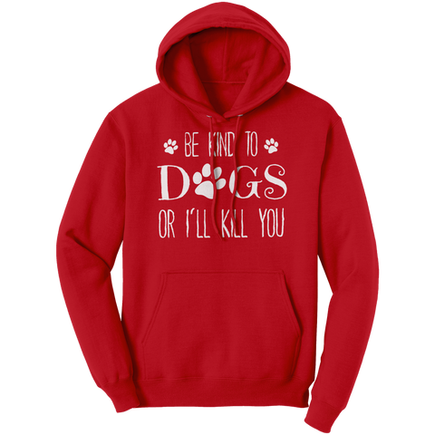 Image of Be_Kind_To_Dogs_Hoodie_Red_Front_Mockup.png