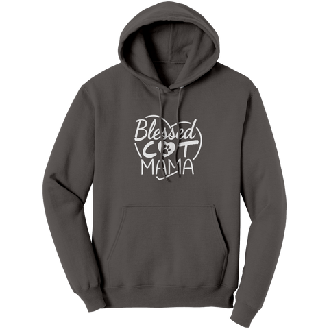 Image of Blessed_Cat_Mama_Hoodie_Sweater_Charcoal_Front_Mockup.png