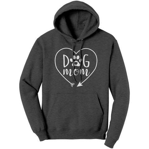 Image of Dog Mom Heart Hoodie Sweatshirt