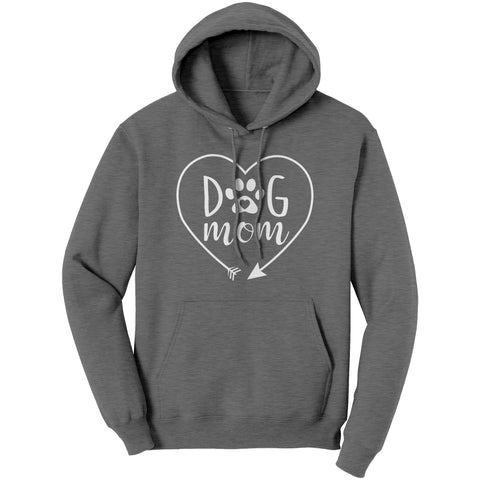 Image of Dog Mom Heart Hoodie Sweatshirt