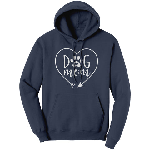Image of Dog Mom Heart Hoodie Sweatshirt
