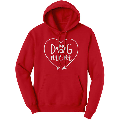 Image of Dog Mom Heart Hoodie Sweatshirt