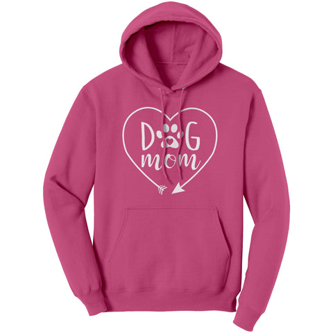 Image of Dog Mom Heart Hoodie Sweatshirt