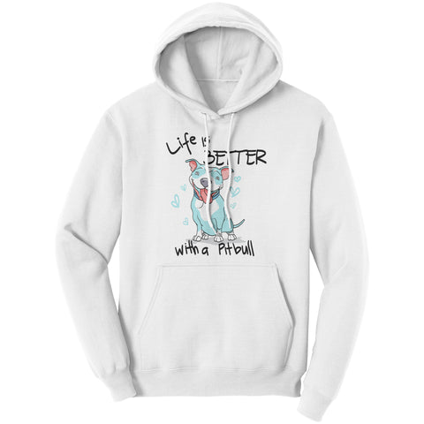 Image of Life Is Better with a Pitbull Hoodie Light