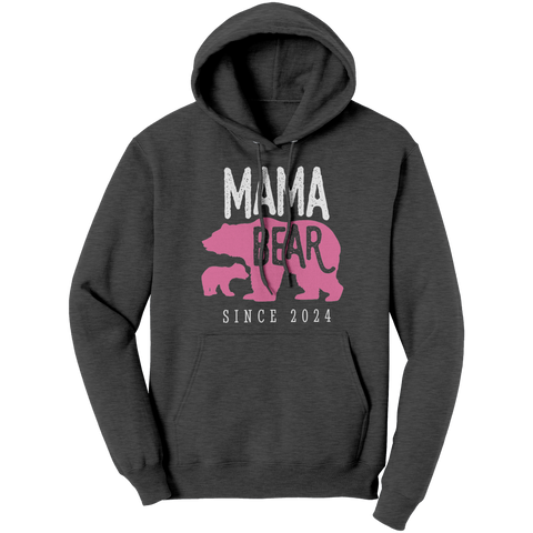 Image of Mama_Bear_Since_2024_Hoodie_Dark_Heather_Front_Mockup.png_15665047