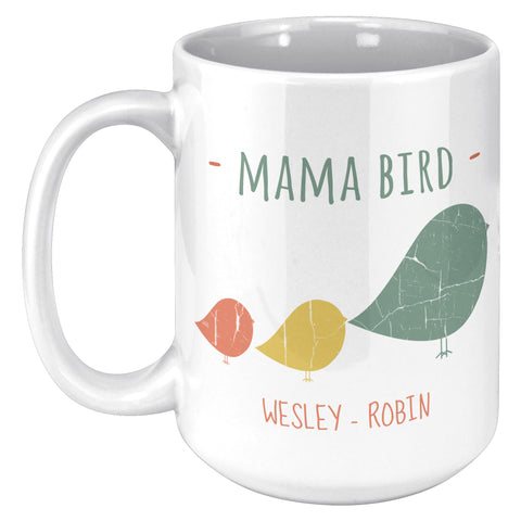 Image of Mama Bird 15oz Ceramic Mug Wesley Robin