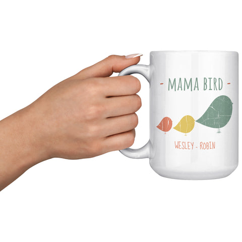 Image of Mama Bird 15oz Ceramic Mug Wesley Robin