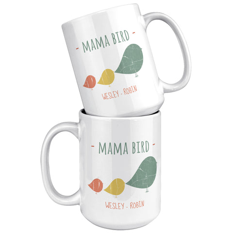 Image of Mama Bird 15oz Ceramic Mug Wesley Robin