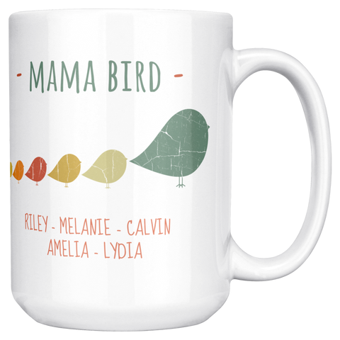 Image of Mama_Bird_with_5_Birdies_15oz_Mug_15ozWhiteMugMainRH_Mockup.png_15900391