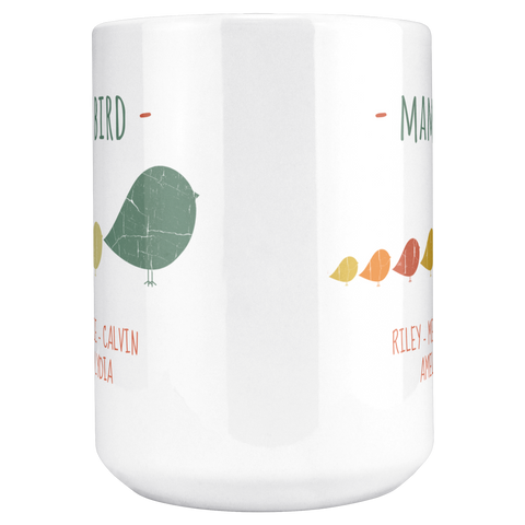Image of Mama_Bird_with_5_Chicks_15oz_Mug_15ozWhiteMugMAINCenter_Mockup.png_15900399