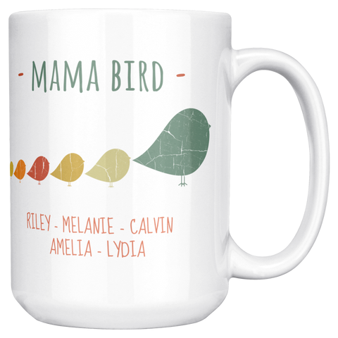 Image of Mama_Bird_with_5_Chicks_15oz_Mug_15ozWhiteMugMainRH_Mockup.png_15900401