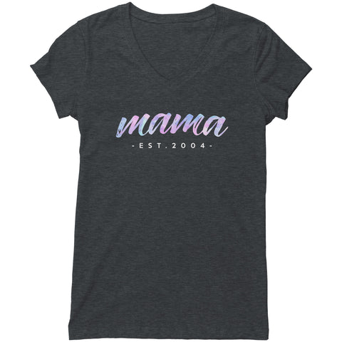 Image of Mama Established 2004 V-Neck T-Shirt