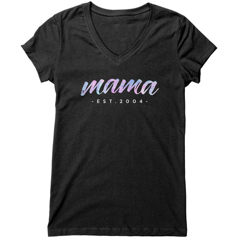 Image of Mama Established 2004 V-Neck T-Shirt
