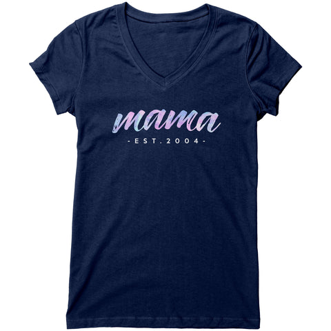 Image of Mama Established 2004 V-Neck T-Shirt