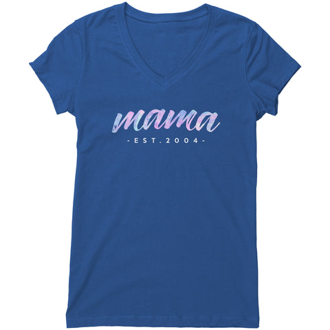 Image of Mama Established 2004 V-Neck T-Shirt