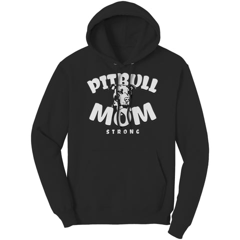 Image of Pitbull Mom Strong Hoodie Sweatshirt