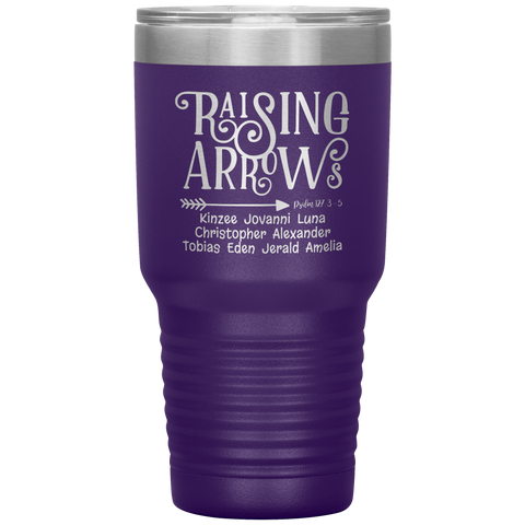Image of Raising_Arrows_Personalized_Tumbler_30oz_Tumbler_Purple_Mockup.png