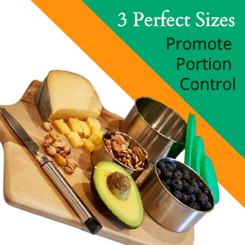 Image of Stackable Stainless Steel Food Storage Containers 3-Piece Set