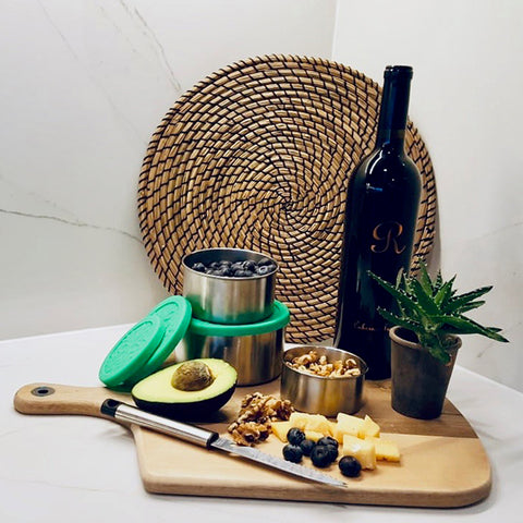 Image of Stackable Stainless Steel Food Storage Containers 3-Piece Set