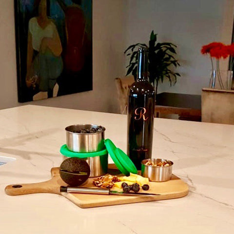 Image of Stackable Stainless Steel Food Storage Containers 3-Piece Set