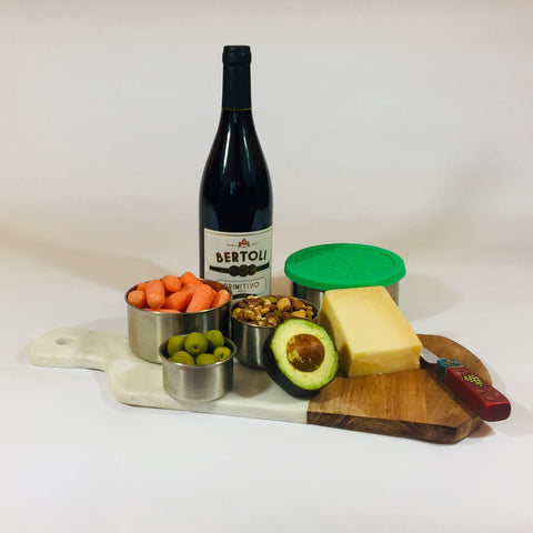 Image of Stackable Stainless Steel Food Storage Containers 4-Piece Set