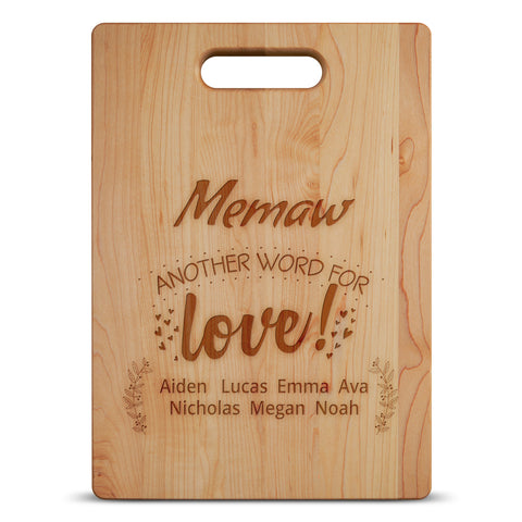 Image of Grandma Another Word For Love Personalized Cutting Board