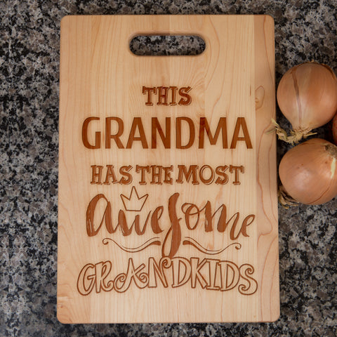 Image of Awesome Grandma Personalized Cutting Board
