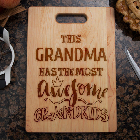 Image of Awesome Grandma Personalized Cutting Board
