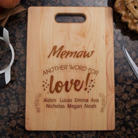 Image of Grandma Another Word For Love Personalized Cutting Board