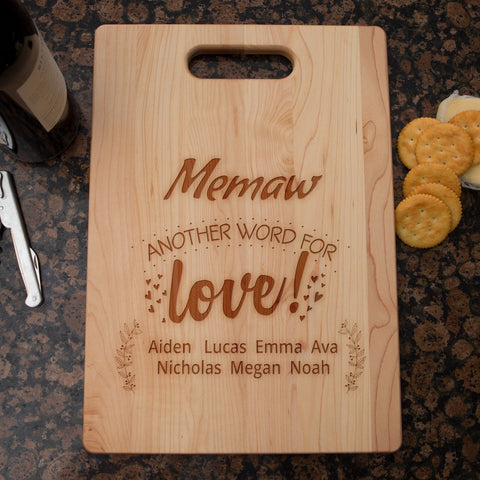 Image of Grandma Another Word For Love Personalized Cutting Board