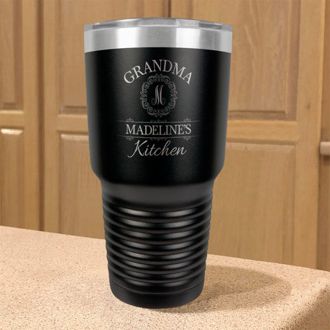 Image of Personalized Stainless Steel Tumbler Grandma Initial