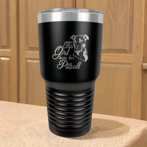 Image of Girl Loves Her Pitball Stainless Steel Tumbler