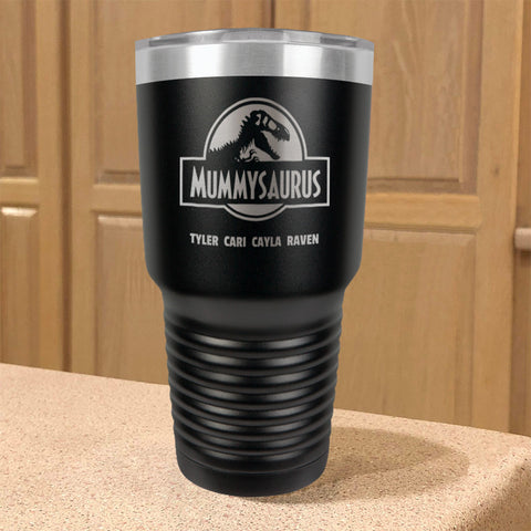 Image of Mummysaurus Personalized Stainless Steel Tumbler