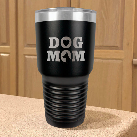 Image of Dog Mom Heart Stainless Steel Tumbler