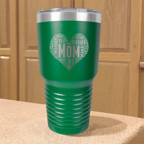 Image of Mom Heart Stainless Steel Tumbler