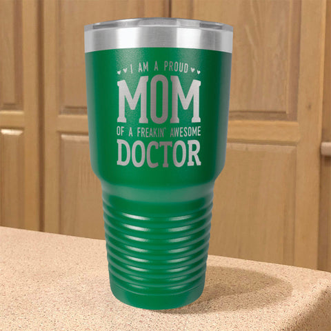 Image of Proud Mom Personalized Stainless Steel Tumbler