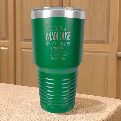 Image of Madhouse Personalized Stainless Steel Tumbler