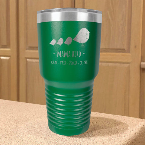 Image of Mama Bird Personalized Stainless Steel Tumbler