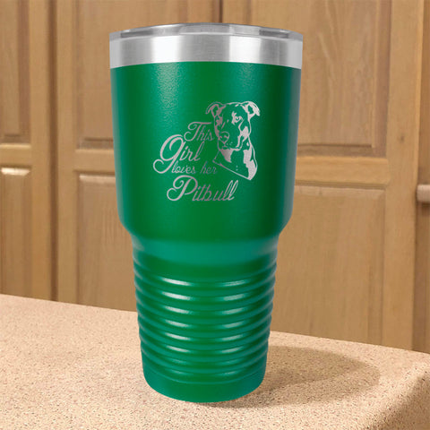Image of Girl Loves Her Pitball Stainless Steel Tumbler