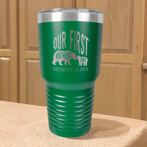 Image of First Mothers Day Personalized Stainless Steel Tumbler