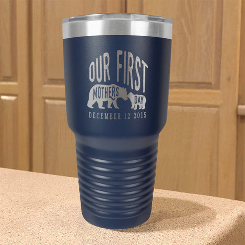 Image of First Mothers Day Personalized Stainless Steel Tumbler