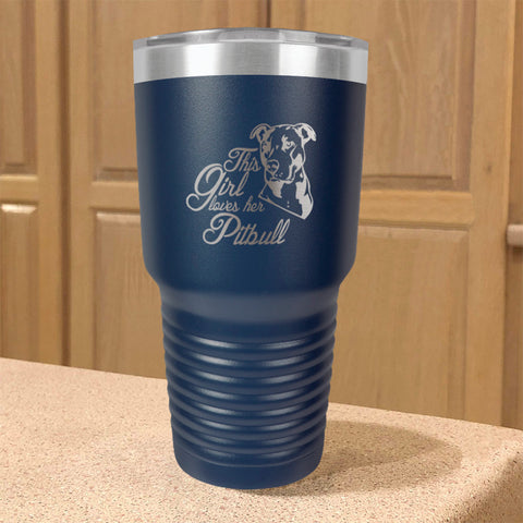 Image of Girl Loves Her Pitball Stainless Steel Tumbler