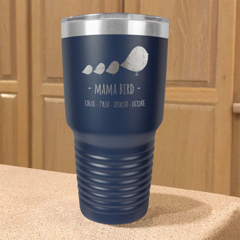 Image of Mama Bird Personalized Stainless Steel Tumbler