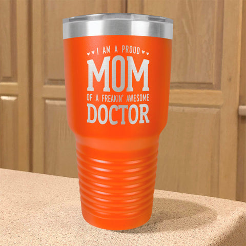 Image of Proud Mom Personalized Stainless Steel Tumbler