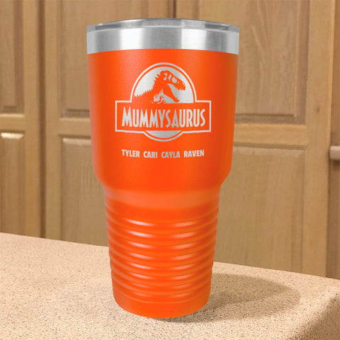 Image of Mummysaurus Personalized Stainless Steel Tumbler