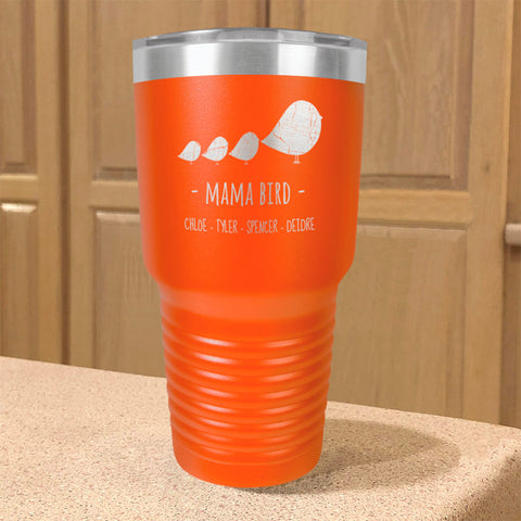Image of Mama Bird Personalized Stainless Steel Tumbler