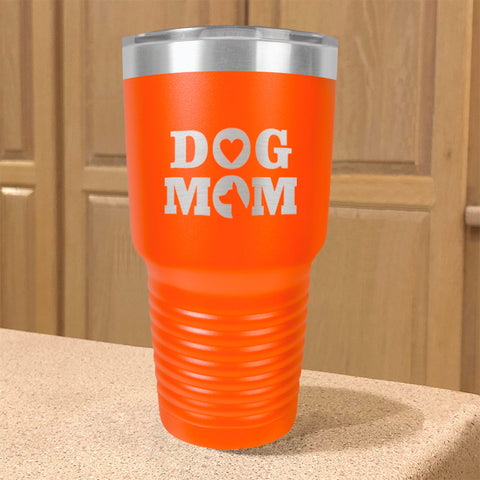 Image of Dog Mom Heart Stainless Steel Tumbler