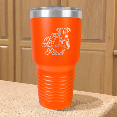 Image of Girl Loves Her Pitball Stainless Steel Tumbler
