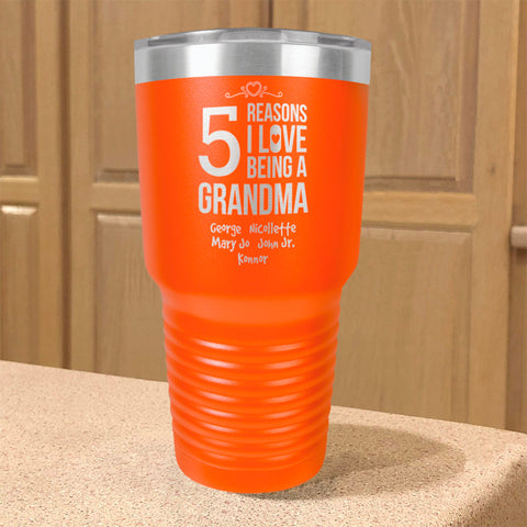 Image of Personalized Stainless Steel Tumbler 5 Reasons Grandma