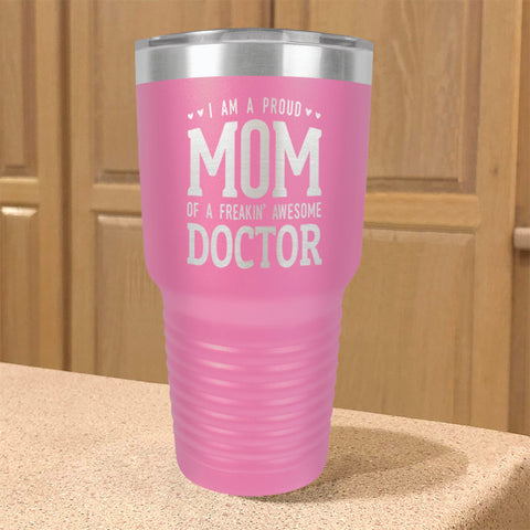 Image of Proud Mom Personalized Stainless Steel Tumbler